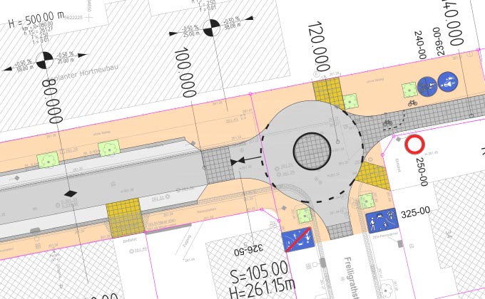 Plan Strassenbau